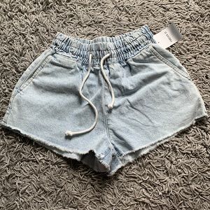 Cute jean shorts from Forever 21! Size S, high waisted, light blue.